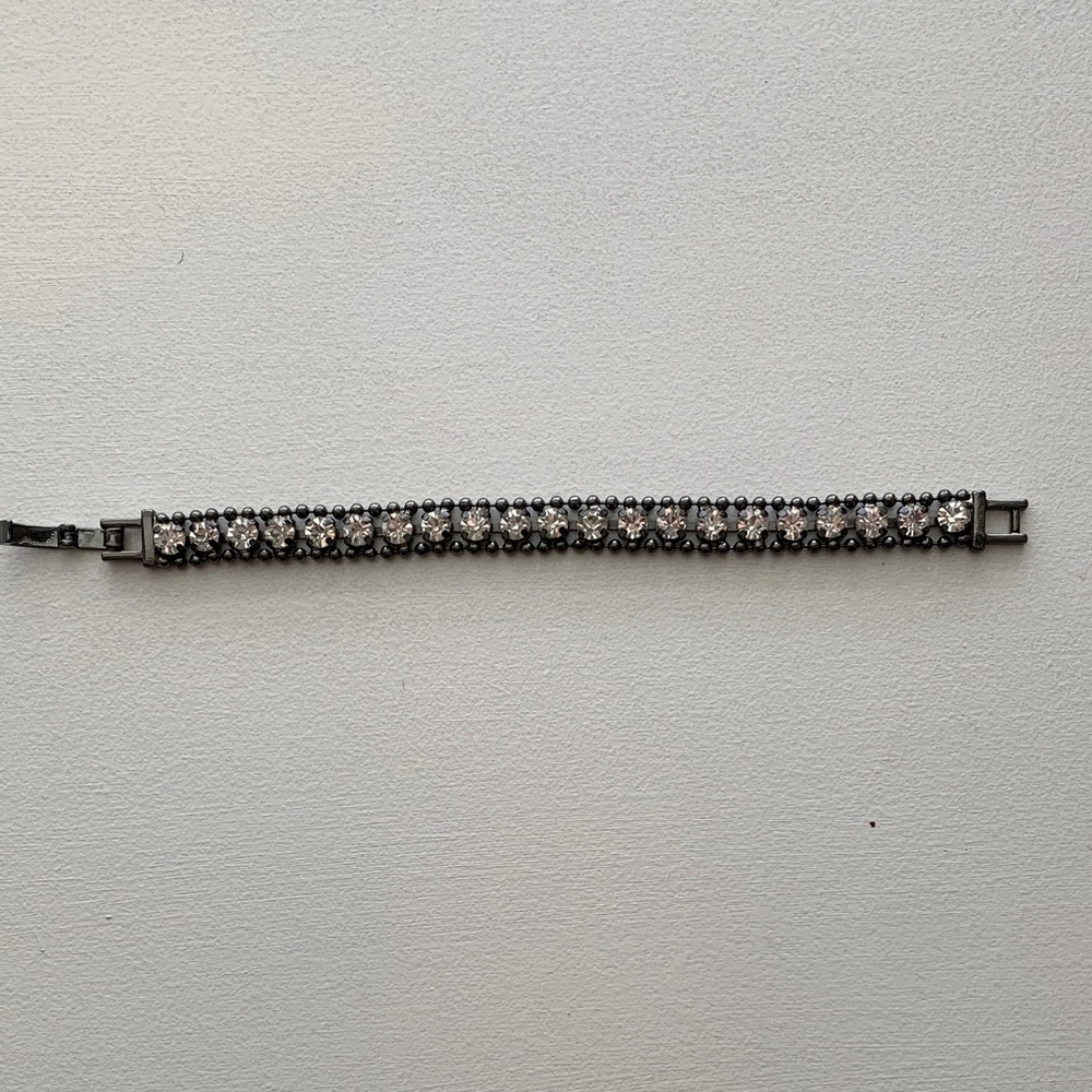 Stella & Dot Rhinestone Tennis Bracelet - Silver Crystal Accent